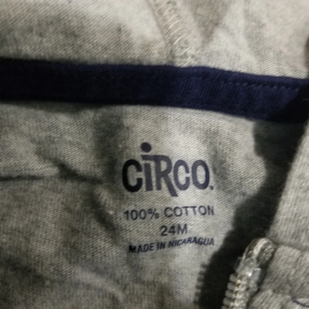 Circo Lightweight gray hooded zip jacket Size 24mo